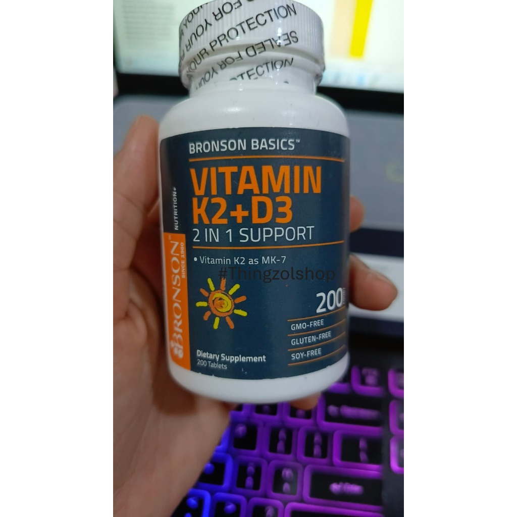 Bronson Vitamin K2 Plus D3 (MK7) 200 tablet