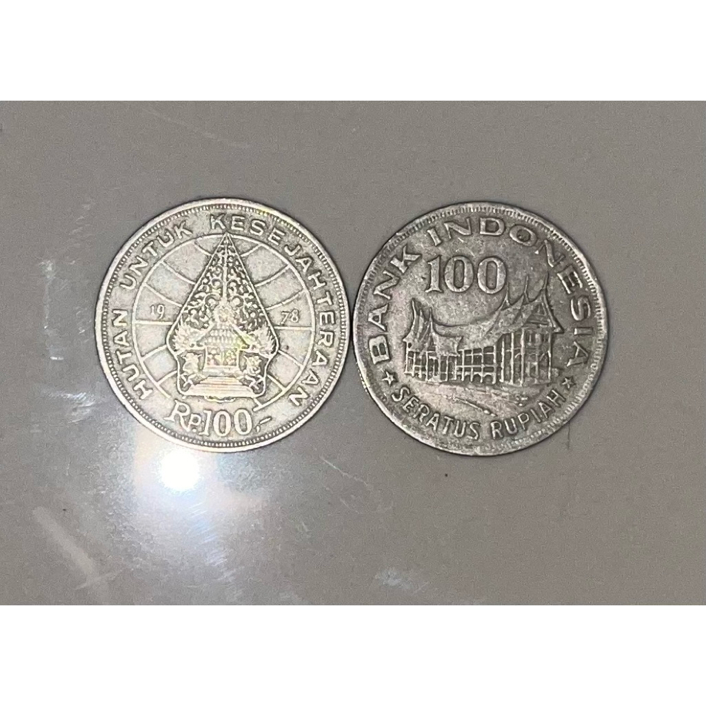 koin kuno 100 rupiah wayang tahun 1978