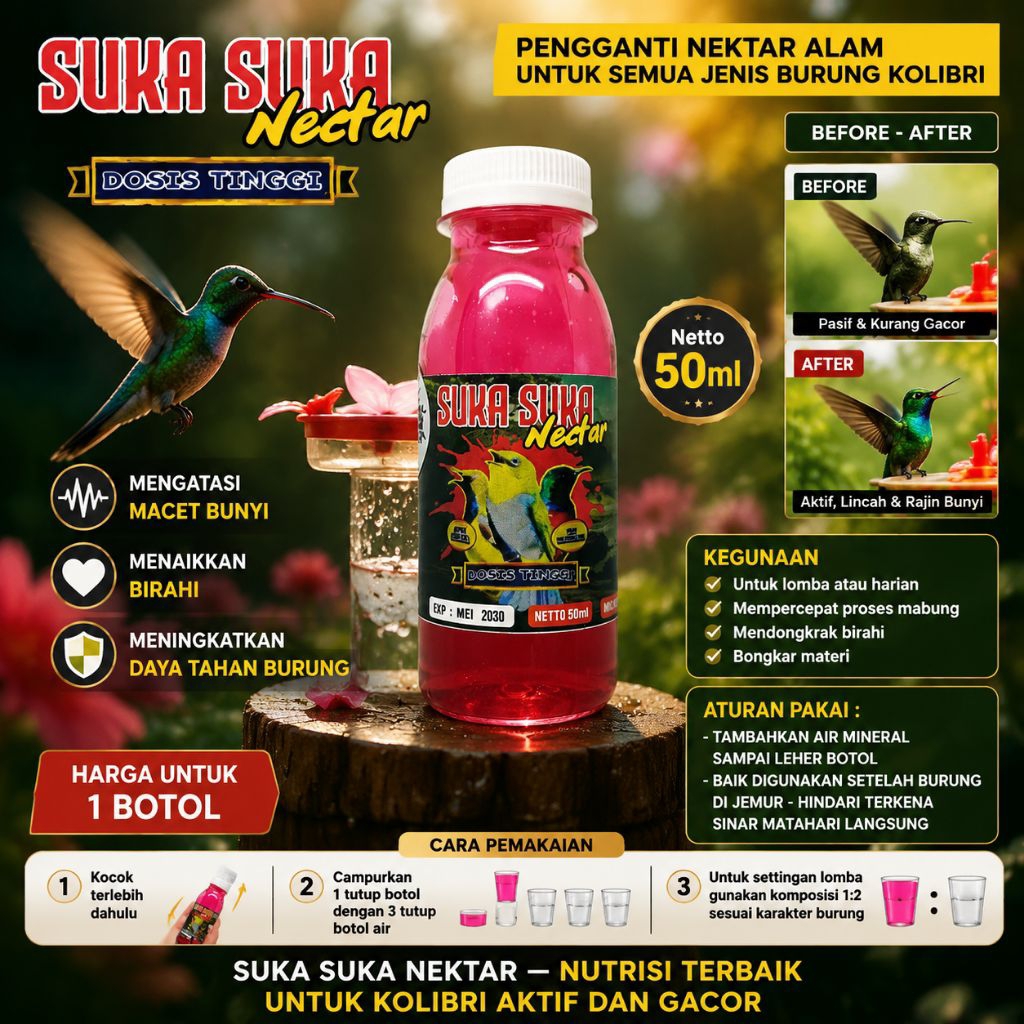 Suka Suka Nectar Dosis Tinggi Botol Kecil Suka Suka Nektar Original