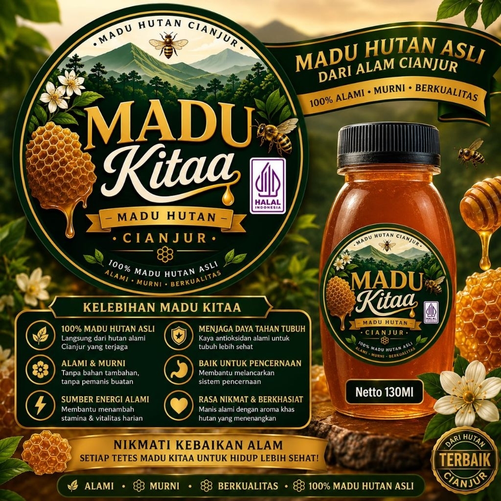 Juragan Bumbu| Madu Hutan Asli Cianjur Pakidulan 130Ml