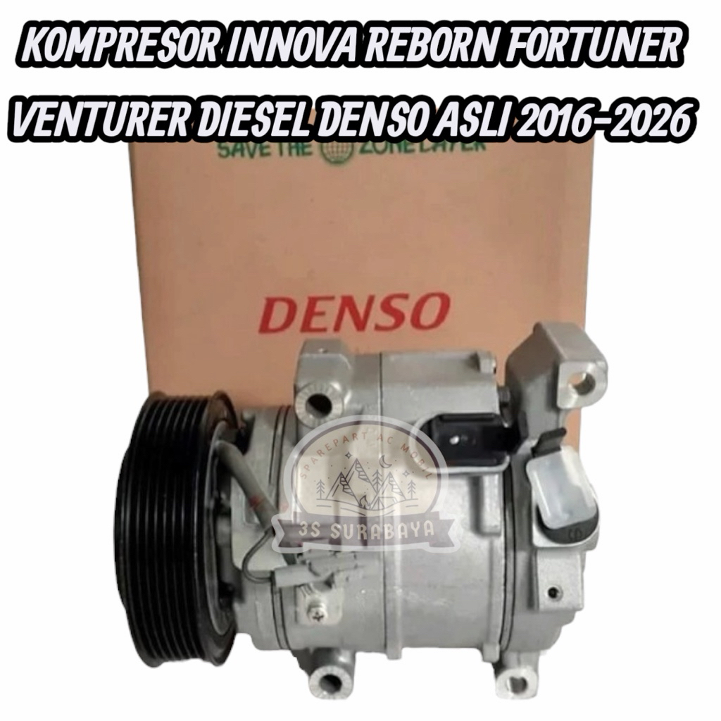 Compressor Compresor Kompressor Kompresor AC Mobil Toyota Kijang Innova Reborn Fortuner 2016-2025 DI