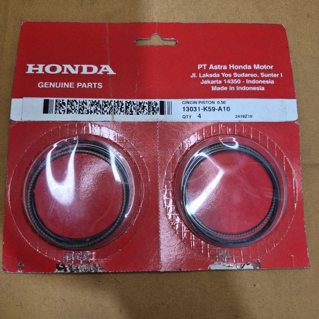 Ring Piston Seher Honda Vario 150 eSP K59 Os 50 Original