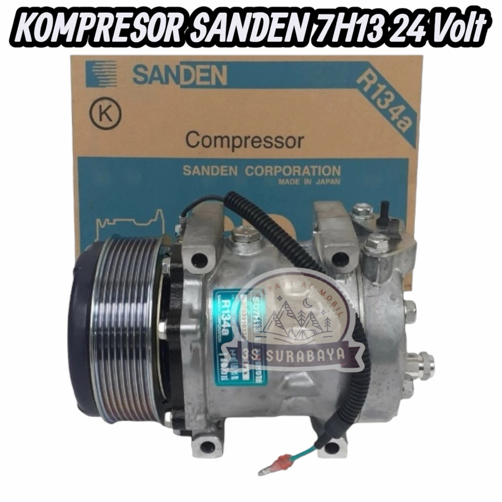 Compressor Compresor Kompressor Kompresor AC SANDEN SD7H13 Tegangan Kerja 24V 24 V 24 Volt untuk Ala