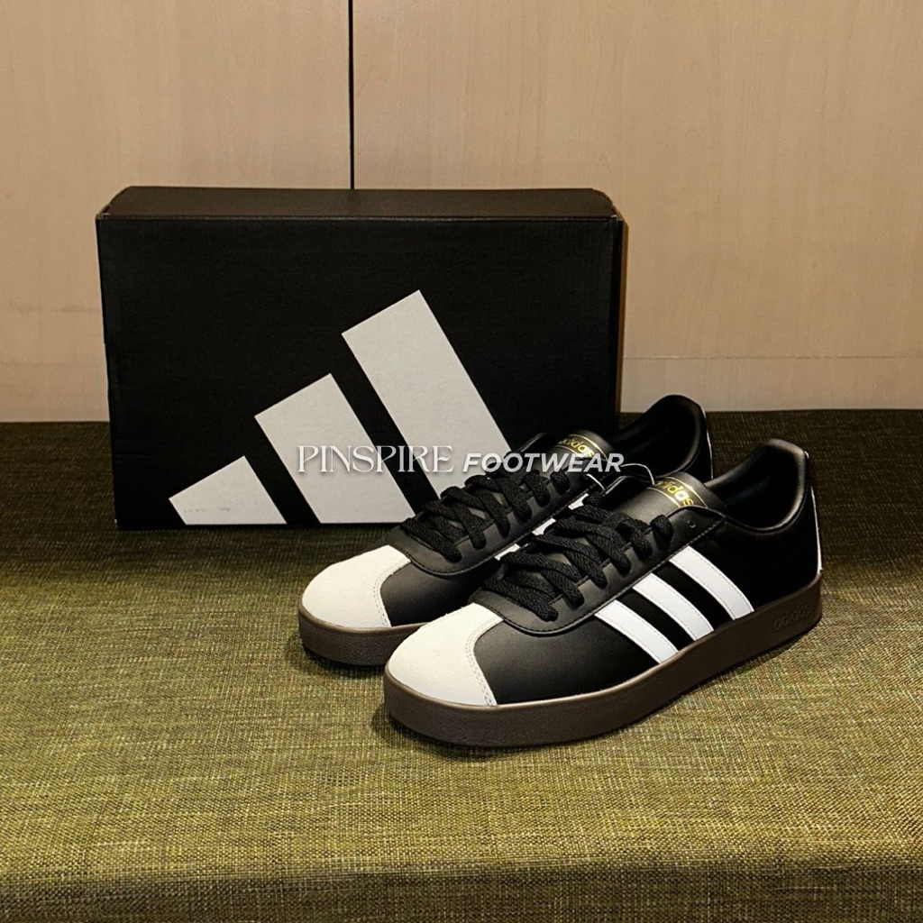 VL COURT 2.0 BLACK - SEPATU SNEAKERS LIFESTYLE PRIA GUM SOLE BNIB