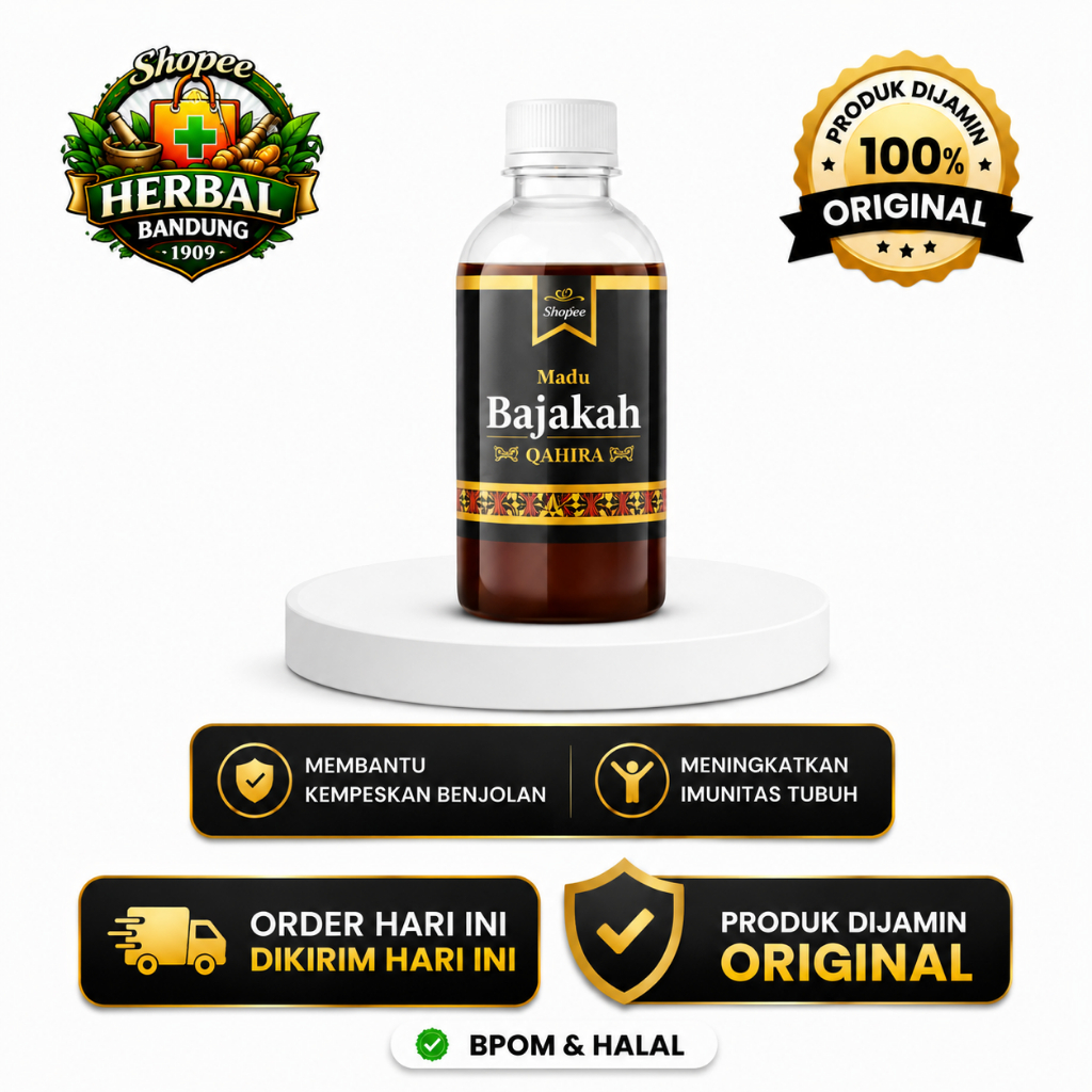 Qahira Obat Herbal Madu Bajakah Atasi Benjolan Leher Lipoma Kista Asli Original