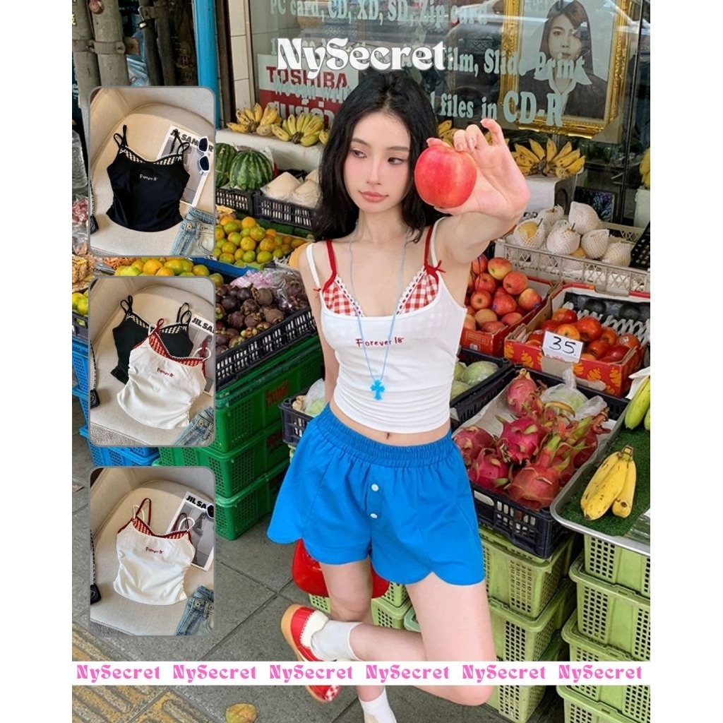 NySecret Tank Top Bra kekinian atasan wanita Korean Style Chic style, Camisole Bra Korean Style