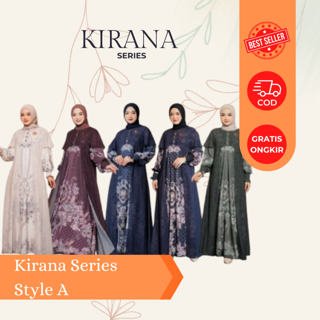 Gamis Sarimbit Zameera The Prestige Kirana Dress Mom Style A - Silvana Premium Busui Wudhu Friendly