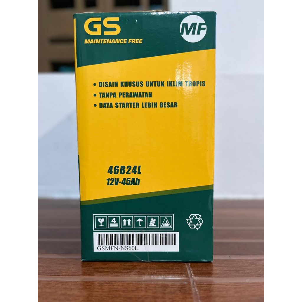 AKI GS ASTRA GSMFN-NS60L(KERING) Untuk mobil Livina, New Serena, Swift Dll