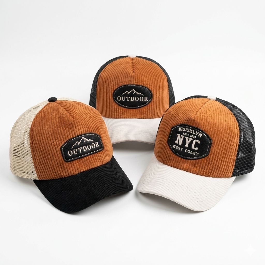 TOPI VIRAL TOPI TRUCKER HAT CORDUROY VISOR PENDEK