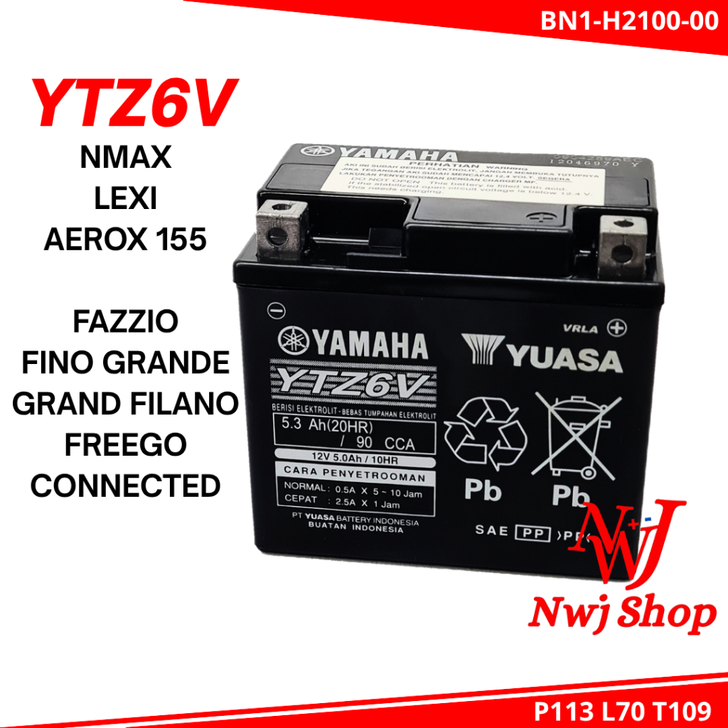 AKI KERING MOTOR YTZ6V GTZ7S NTZ6V YAMAHA GS YUASA MF BN1-H2100-00