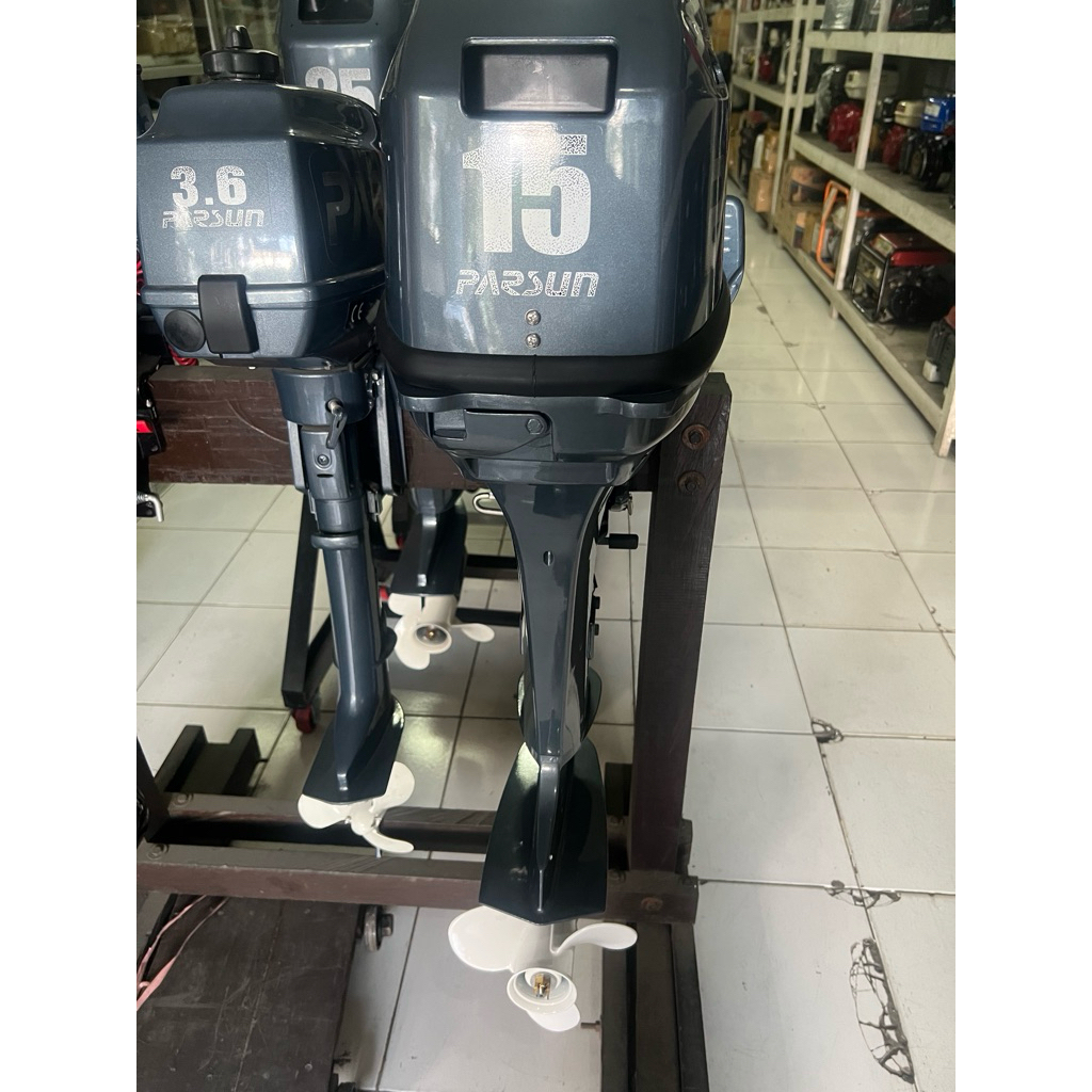 Mesin speedboat parsun 15 Pk kaki pendek