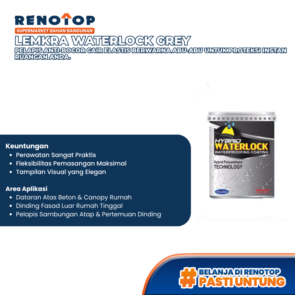 Renotop Lemkra Waterlock Cat Pelapis Anti Bocor Pilihan Varian
