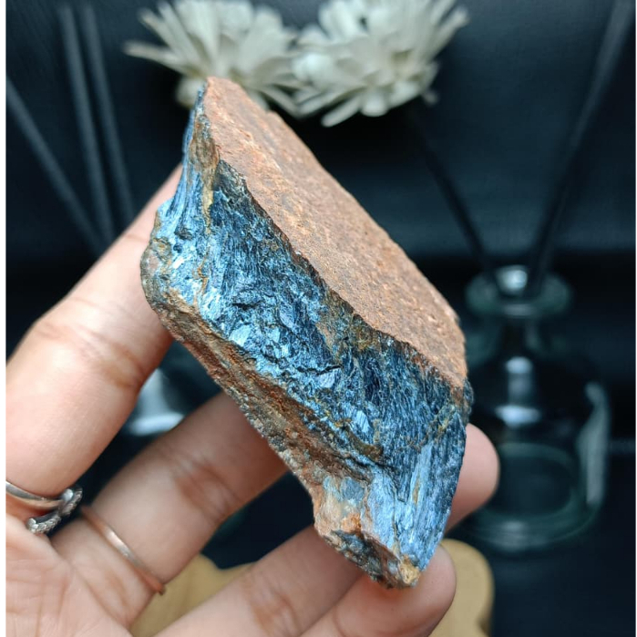 Batu Natural Rough Blue Tiger Eye (5) Batu Asli Alam