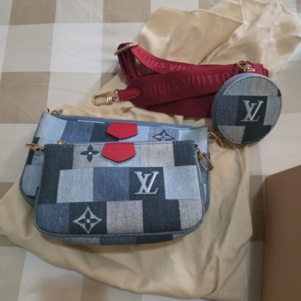 Tas LV original Multi Pochette Denim Minus Noda