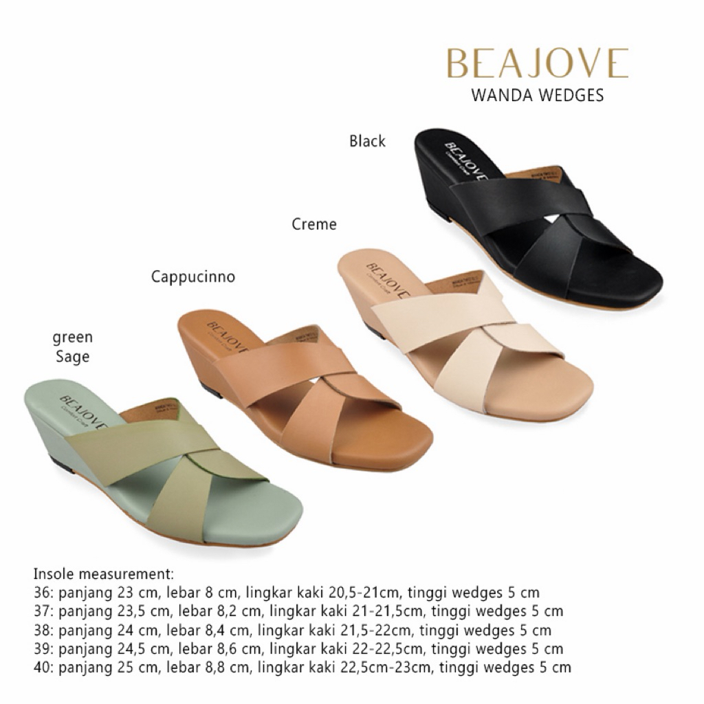 Beajove sandal READY wedges wanda daily wanita heels