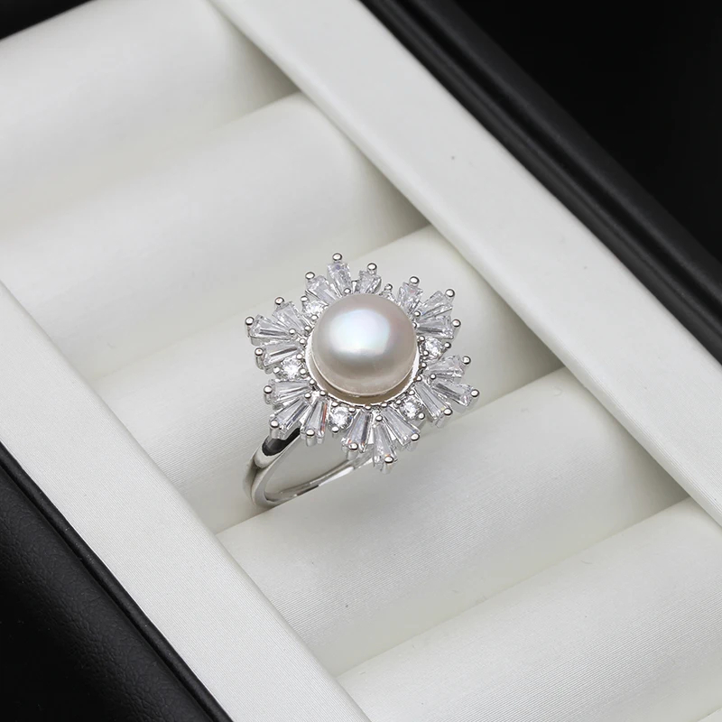 Cincin Wanita Cewek Pesta Mutiara Asli Lombok Cincin Mutiara Air Tawar Asli Lombok Model Salju Berse