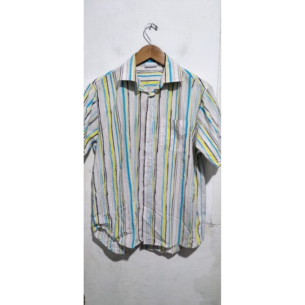 Atasan Baju Kemeja Pria Cascade Blue Jumbo Keren