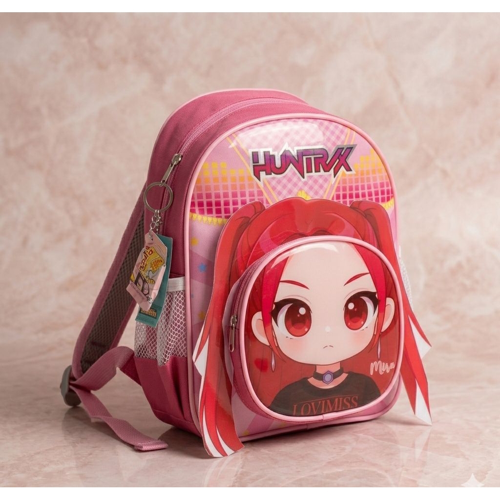 Tas ransel anak sekolah paud hintrix demon hunter bonus accesories gantungan bahan anti air prada di