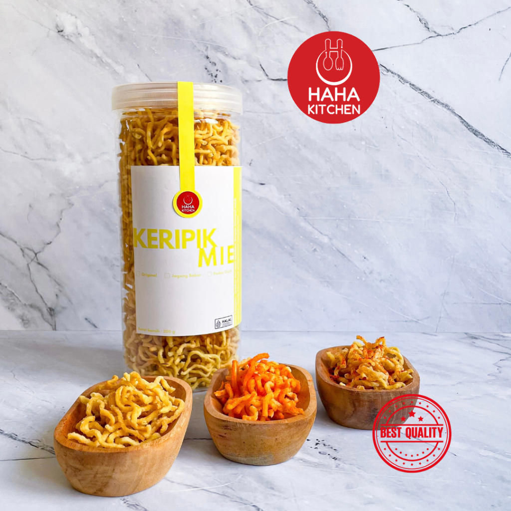 Haha Kitchen- Keripik Mie Toples Renyah dan Gurih 100% HALAL Oleh-oleh Bandung