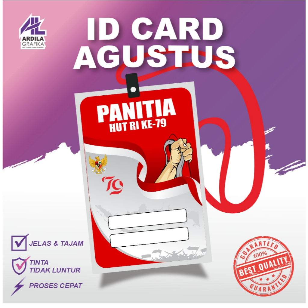 CETAK ID CARD PANITIA AGUSTUSAN PANTIA SEMINAR DAN ACARA LAINNYA