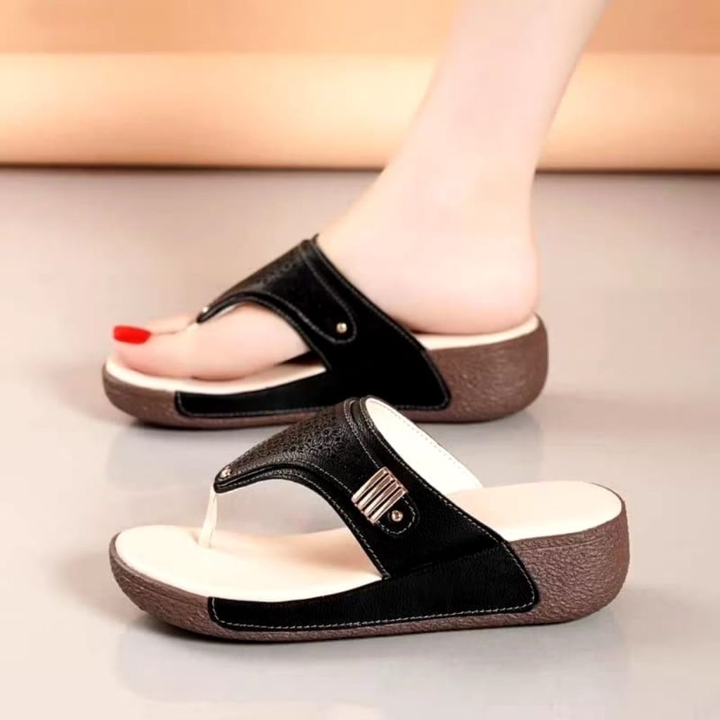 Sandal Wanita Wedges "Azura" Empuk Nyaman Out Sole Anti Slip