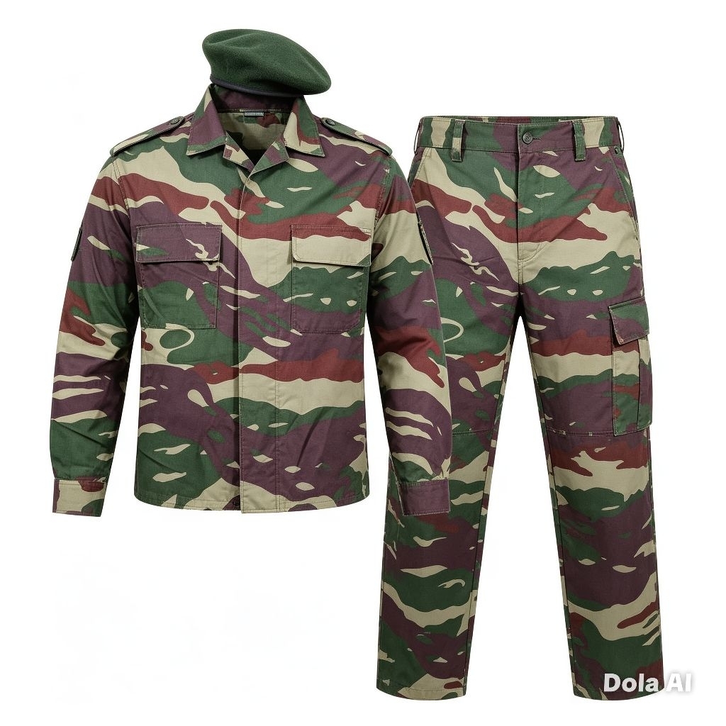 55 RAJATEX ID kain katun ripstop loreng - bahan ripstok loreng motif belang tentara - loreng kopassu