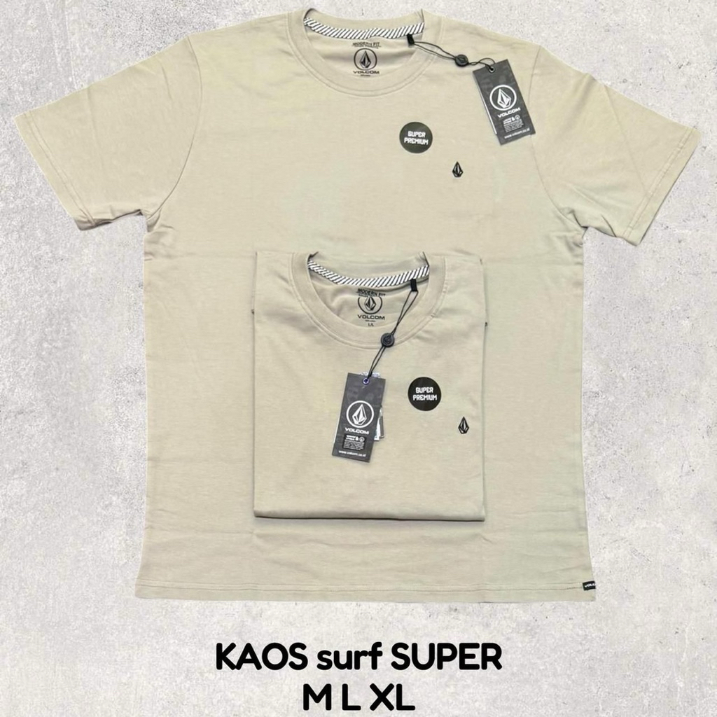 Kaos Volcom Simple Bordir Logo Volcom Terbaru Distro Surfing Super Premium ( Bisa Cod )