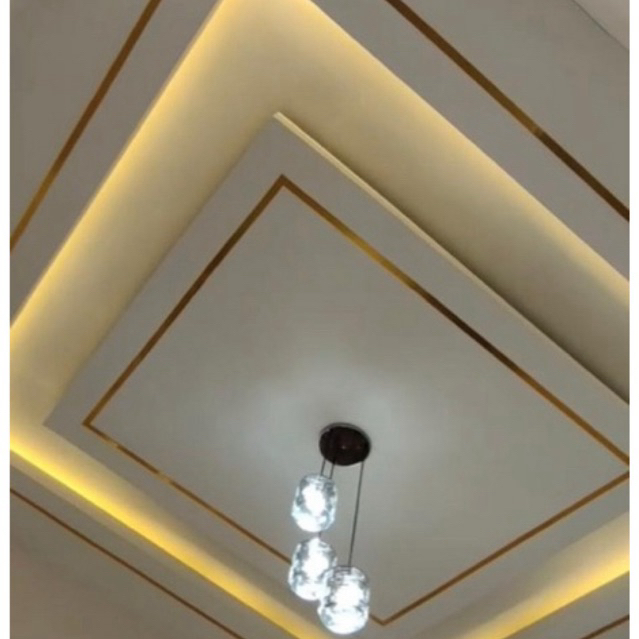 Plafon gypsum terpasang