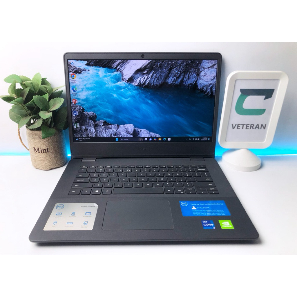 Laptop Dell core i7 1165G7 Ram 8gb Ssd 512gb dual VGA Nvidia Fullset dus bodi mulus terawat