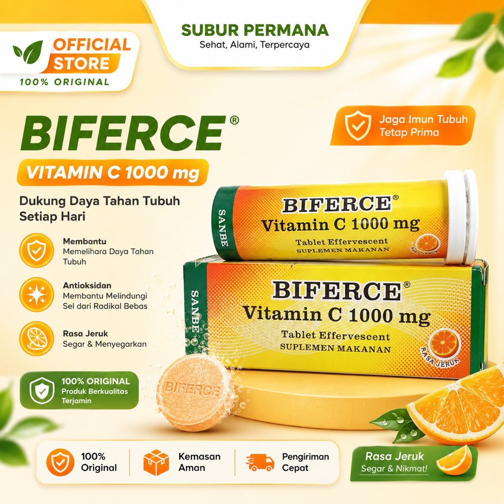 Biferce Vit C 1000mg isi 10 tablet
