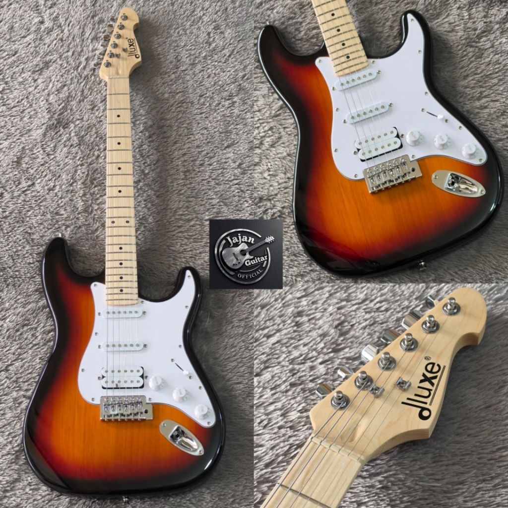 Gitar Elektrik Dluxe DS100-SB - Gitar Dluxe DS 100 SB - Gitar Elektrik Dluxe Stratocaster Original