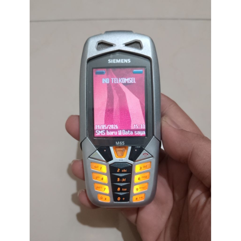 Siemens M65 HP Outdoor Lampu Kelap-Kelip Normal Original Mulus Jadul Langka Unik Imut Speaker Bass S
