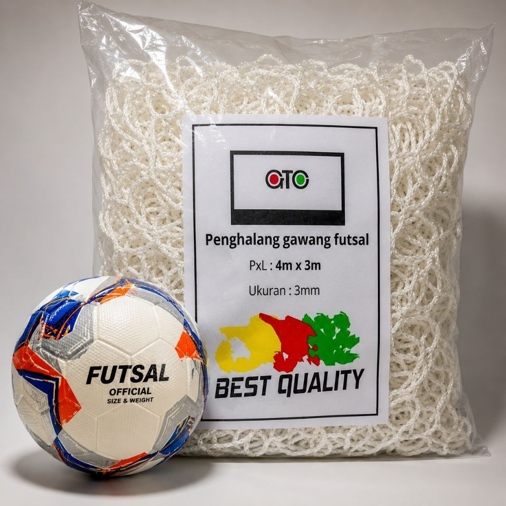 JARING GAWANG FUTSAL 4MM 2 GAWANG 4X3 | JARING GAWANG FUTSAL | JARING BOLA MINI