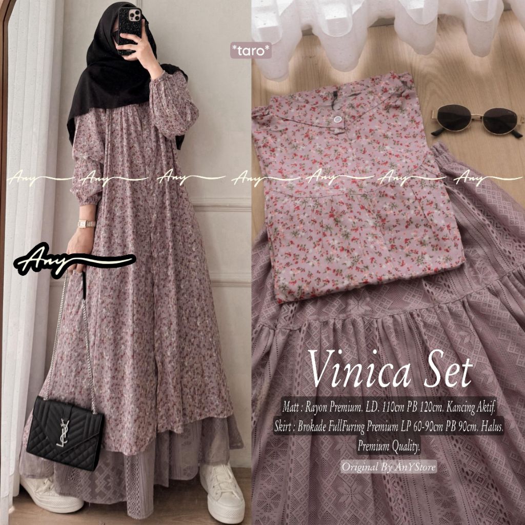 Niska Ilufa Vinica Liza Yola #1 #2 Alteda Alseana Set setelan atasan rayon premium dan rok panjang b