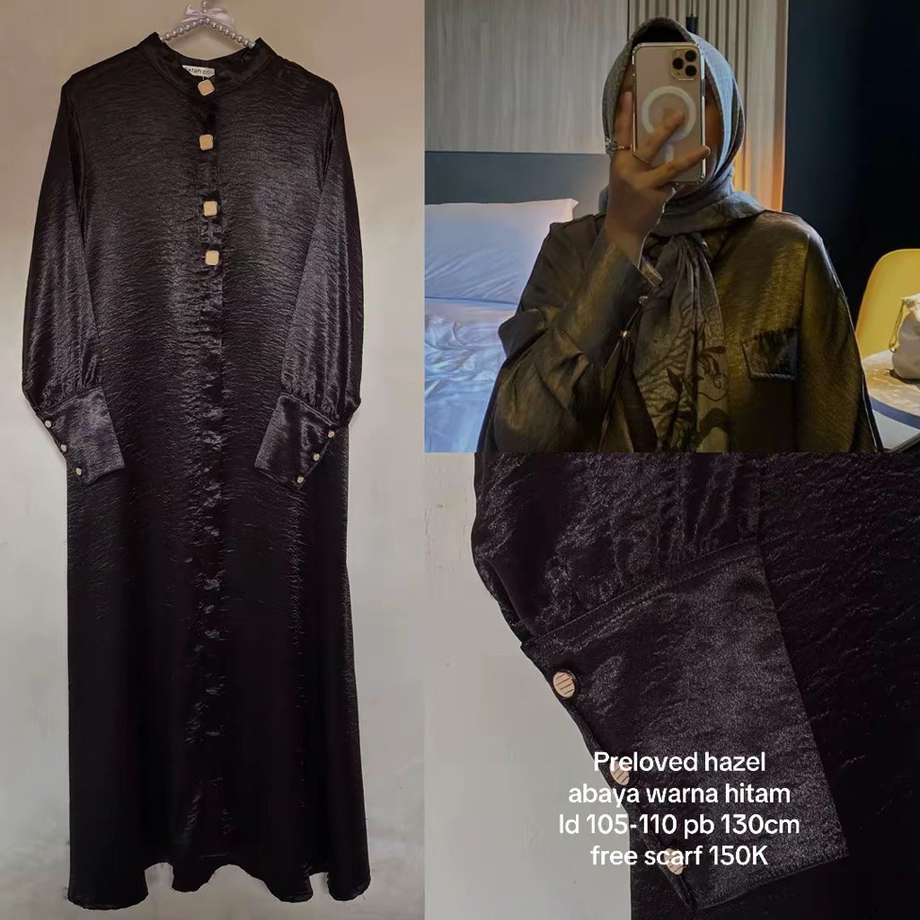 PRELOVED ABAYA HAZEL NO BRAND KHALEWALE DRESS BY RHTLFZH JAVINA KALEELA HIKMAT LNW BAJU MURAH BAJU P