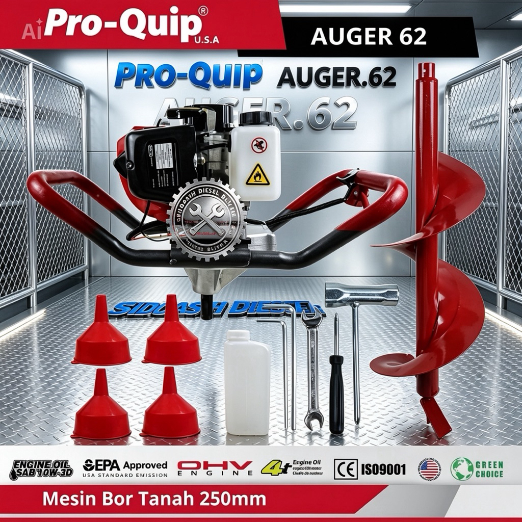 MESIN BOR TANAH LOBANG TANAM PRO QUIP AUGER,TIGER TMB.63,Drill Bit