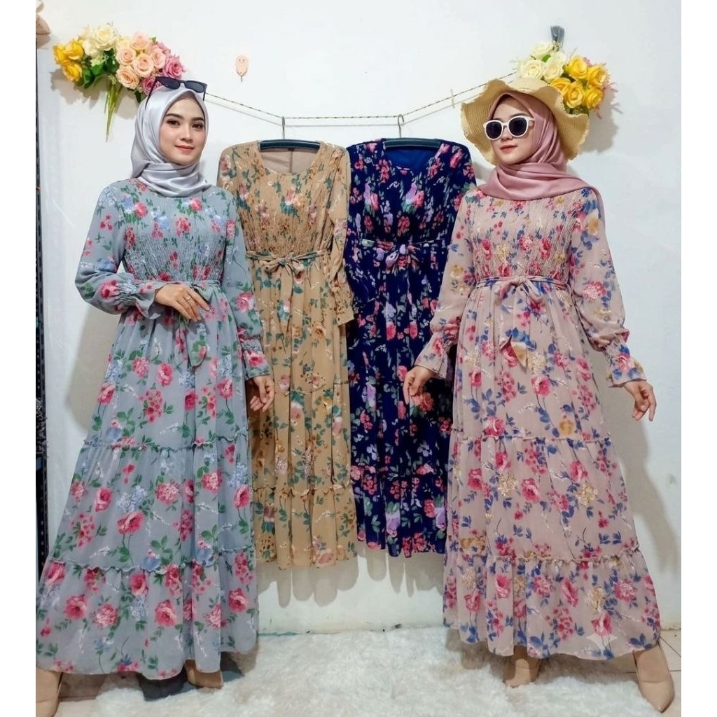 Maxi Yuna Gamis Flow Ceruty 1639