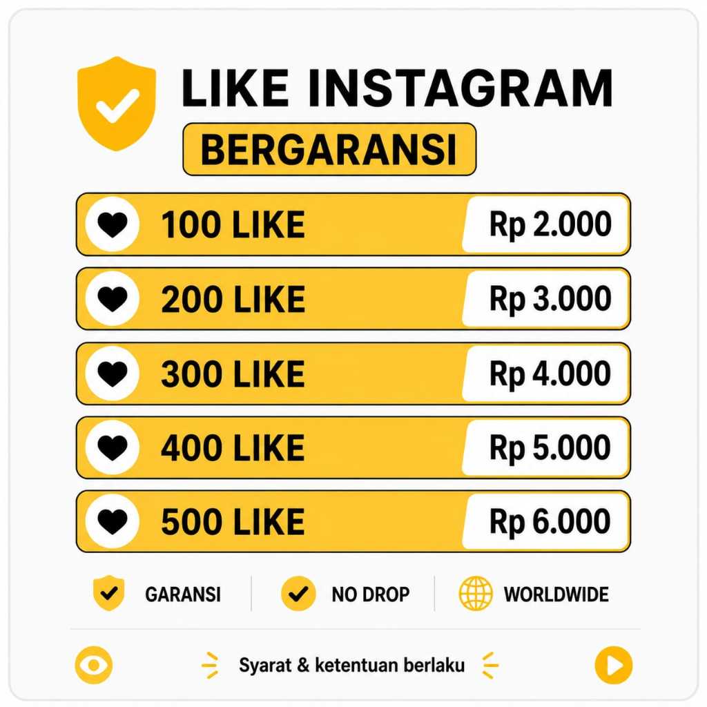 Like Instagram Post, Video & Reels | Proses Cepat, Aman & Bergaransi