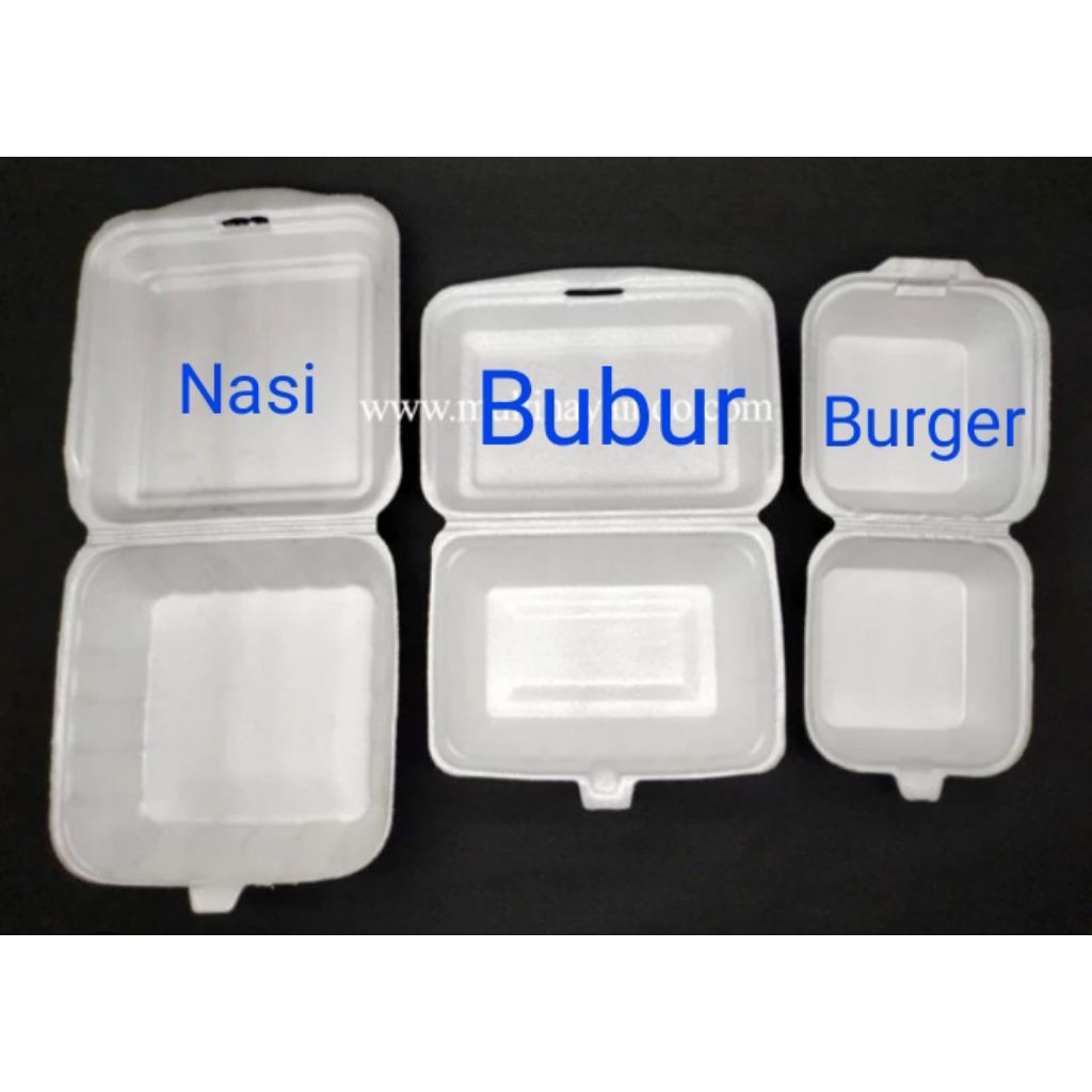 Styrofoam bubur 100pcs/nasi 100pcs/burger (200pcs)