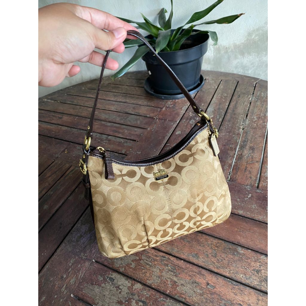 Coach Madison Op Art Monogram Mini Hobo