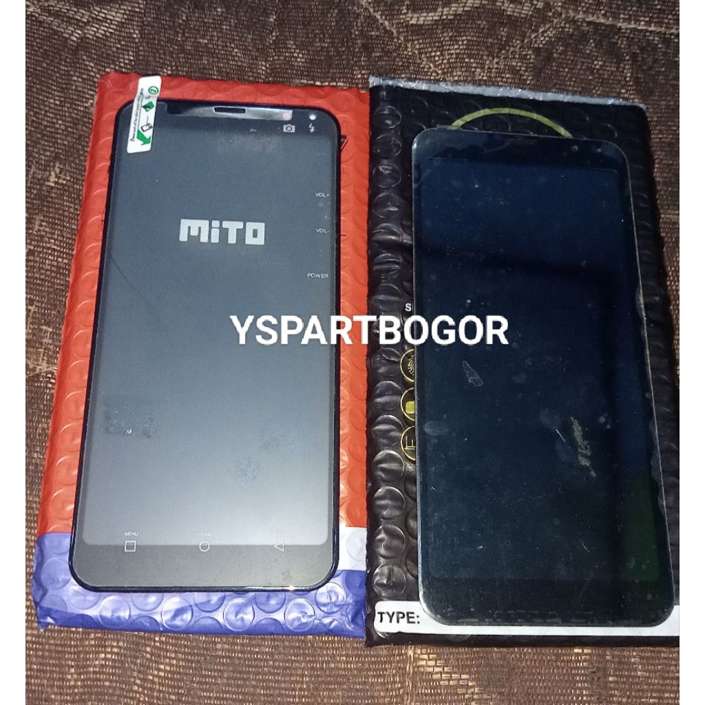 LCD MITO A66/HUANGMI F6 ORIGINAL BARU FULLSET FRAME