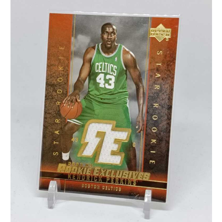 ORIGINAL Kartu Basket NBA 2004 Upper deck Rookie Exclusive Kendrick Perkins ROOKIE Authentic Jersey 