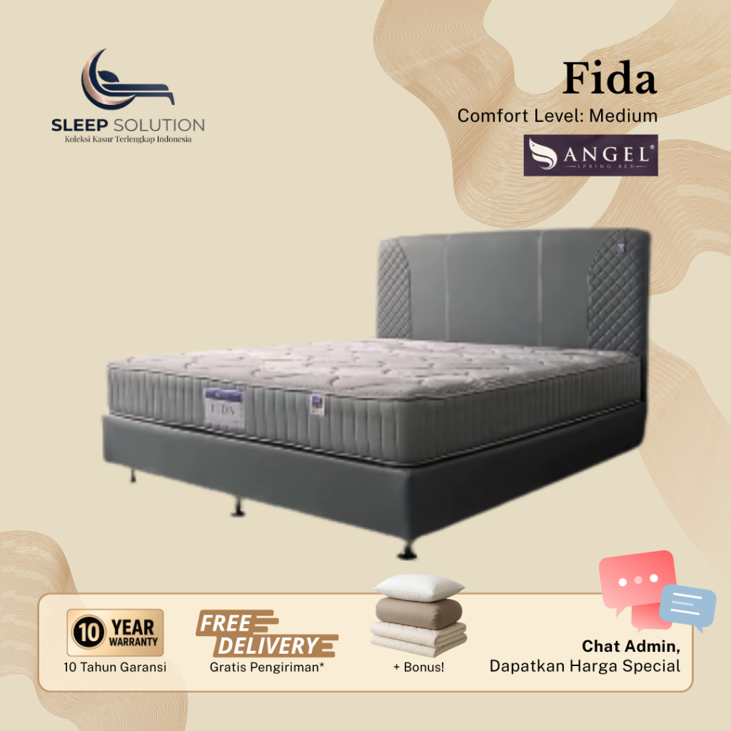 ANGEL FIDA I Kasur Spring Bed | Matras Premium | 100x200, 120x200, 160x200, 180x200, 200x200