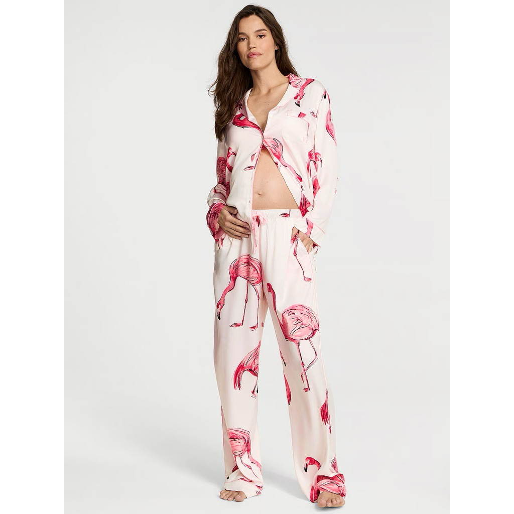 VICTORIA'S SECRET Signature Satin Long Pajama Set
