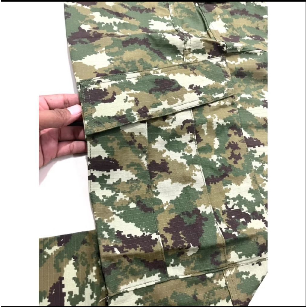 Baju PDL TNI Prima Green Sage micropoli Ripstop - Nyaman, Anti Luntur, Jahitan Rapi