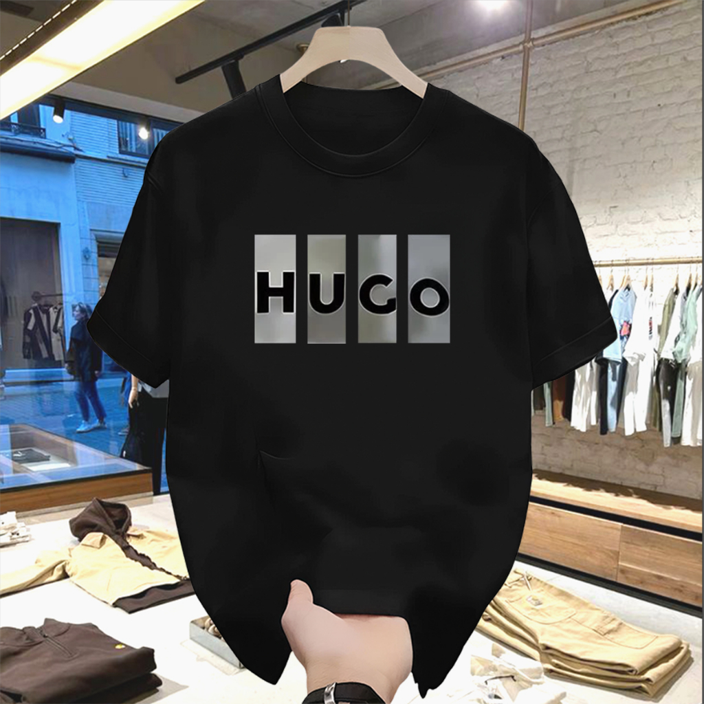 Kaos Pria Baju Kaos Pria Original Katun 100% Atasan Lengan Pendek Premium Keren Kekinian Polos Hitam