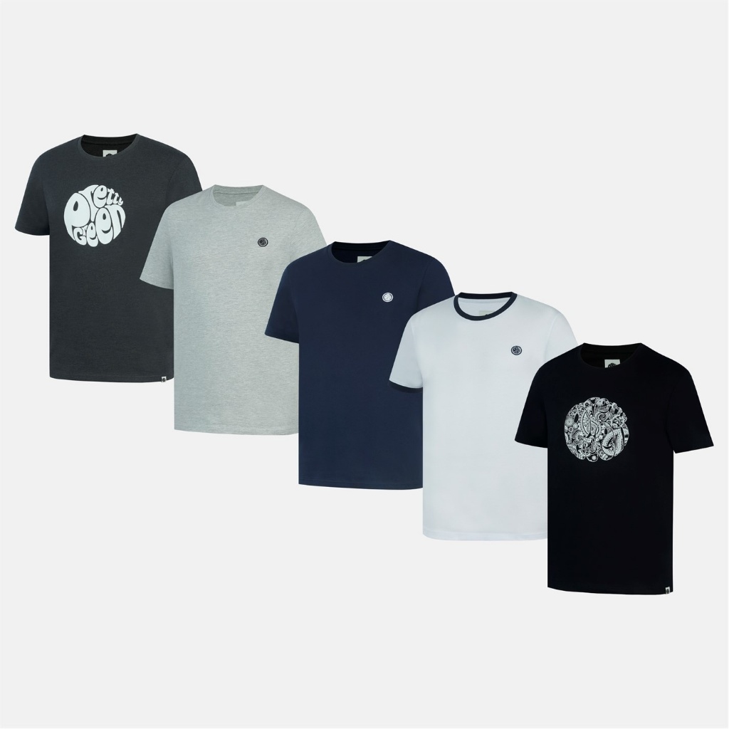 Pretty Green 5-Pack Cotton Crew Neck Short Sleeve T-Shirt Original