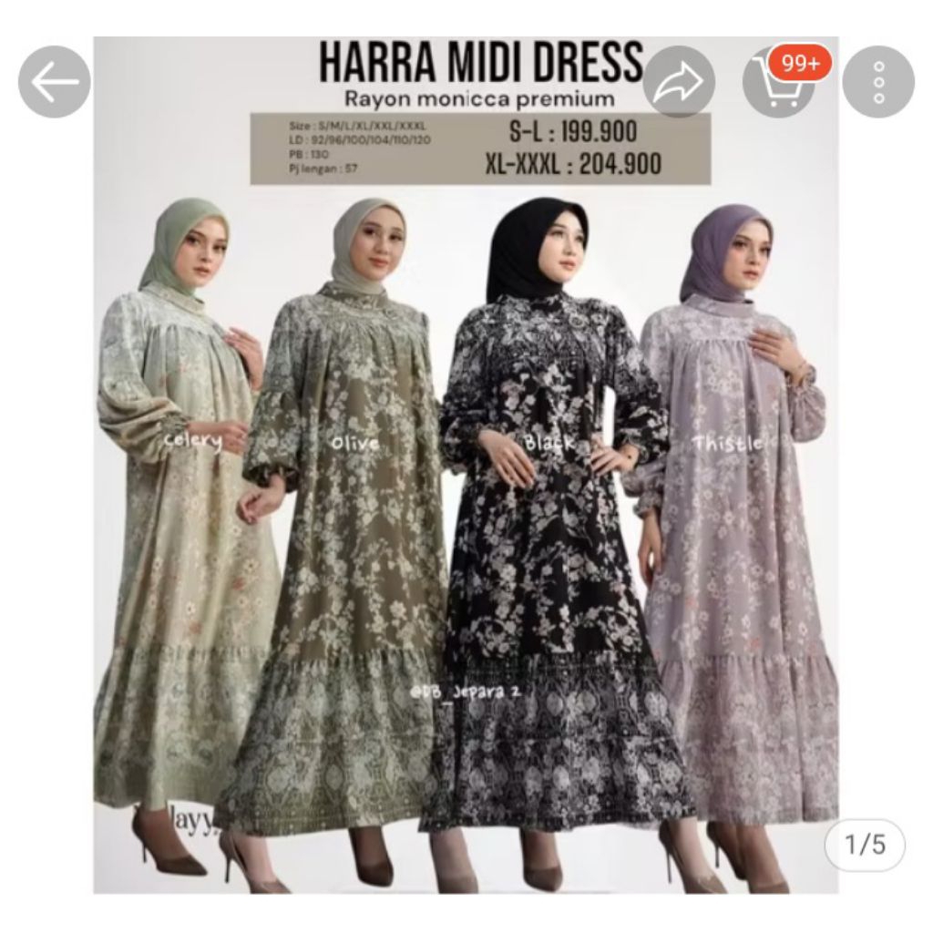 Gamis NADHEERA LUXURY / Harra Midi Dress by NADHEERA LUXURY