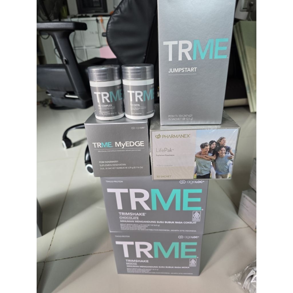 trme 1 bulan lengkap js tr90 tws v2 bs mix rasa suplemen diet agelok nu  skin pharmanex