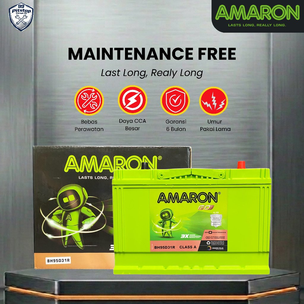 Amaron GO Aki Kering Mobil 95D31R / N70Z 75Ah